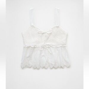 American Eagle Smocked Babydoll Tank